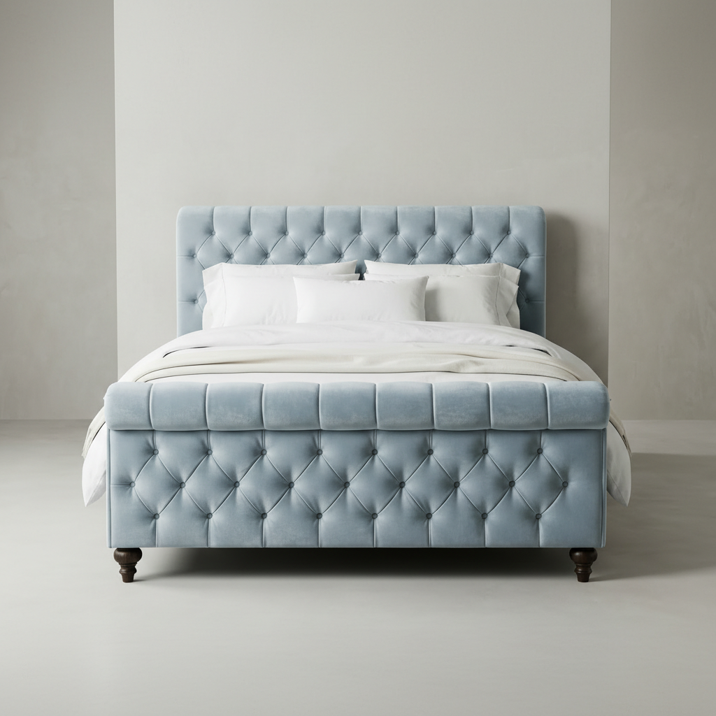 The Ascot Sleigh Bed – Beds by Essex Luxe