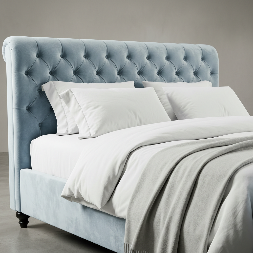 The Ascot Sleigh Bed – Beds by Essex Luxe