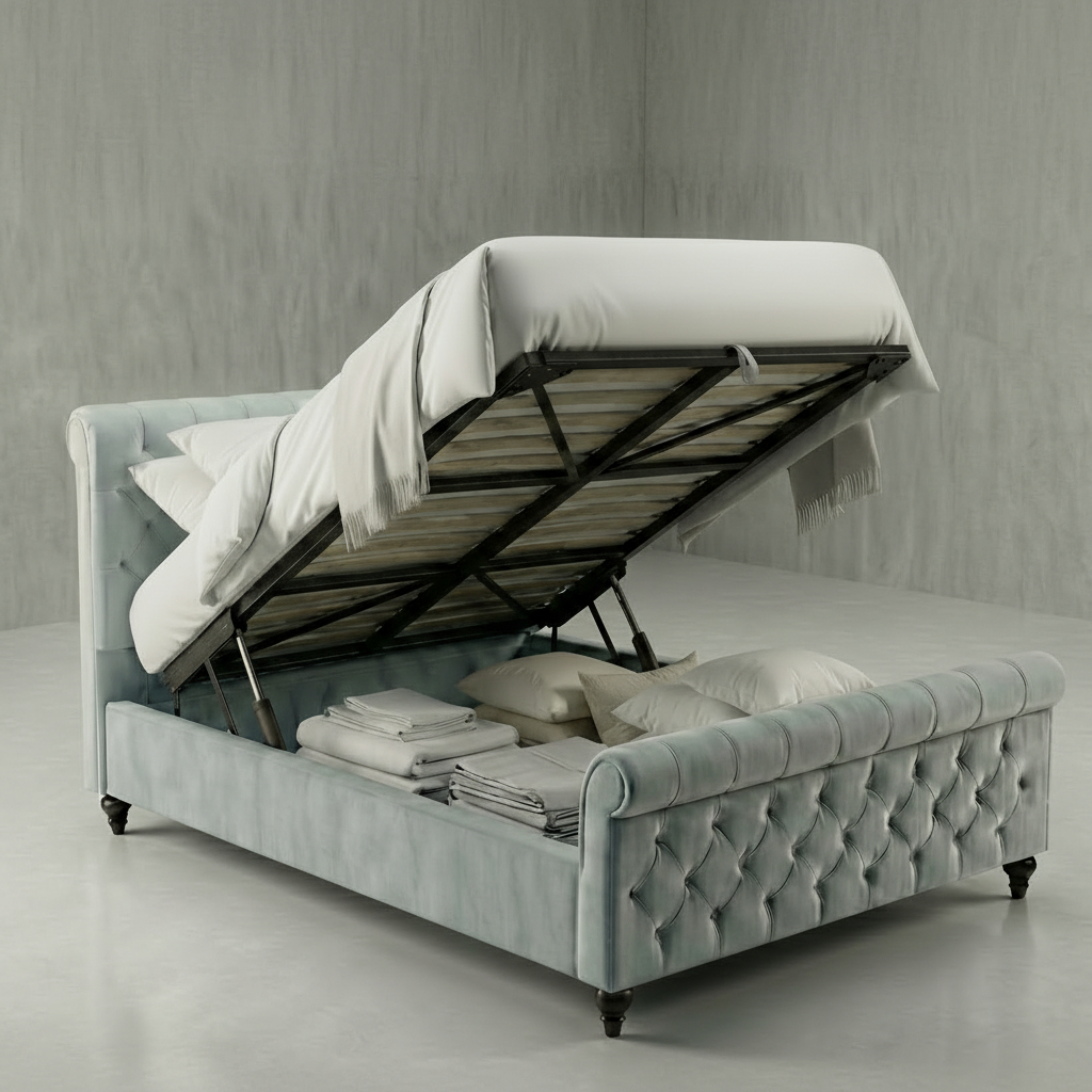 The Ascot Sleigh Bed – Beds by Essex Luxe