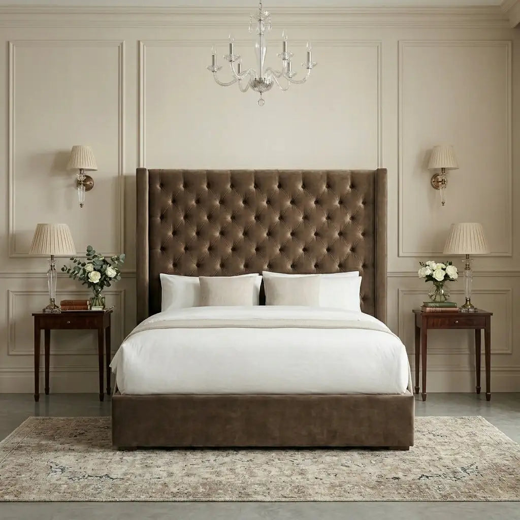 Single ottoman storage bed - Ashford Tall Bed with extra tall headboard
