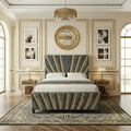 Custom bedroom furniture - Darlington Panel Bed with deep padded vertical headboard