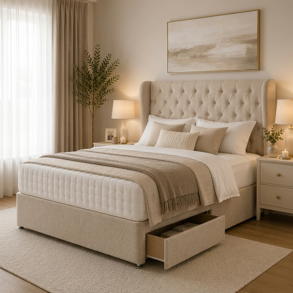 Jasmine Winged Drawer Bed – Beds by Essex Luxe