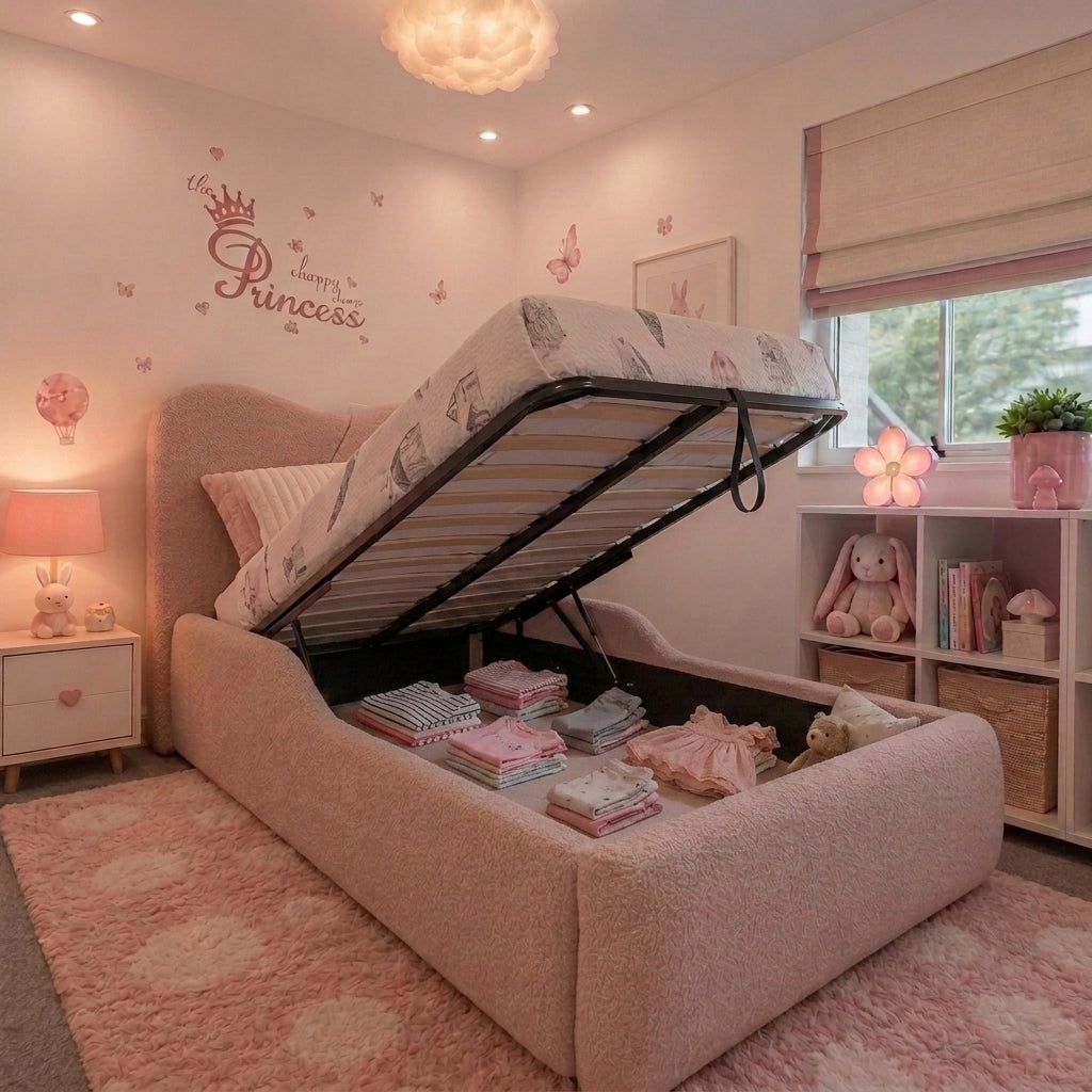 Princess Luxe Bed small single kids bed shown in children's bedroom