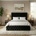 Button tufted bed frame - Marlborough Deep Button Bed with wingback details