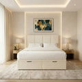 Custom ottoman divan bed - The Millan Divan with padded headboard
