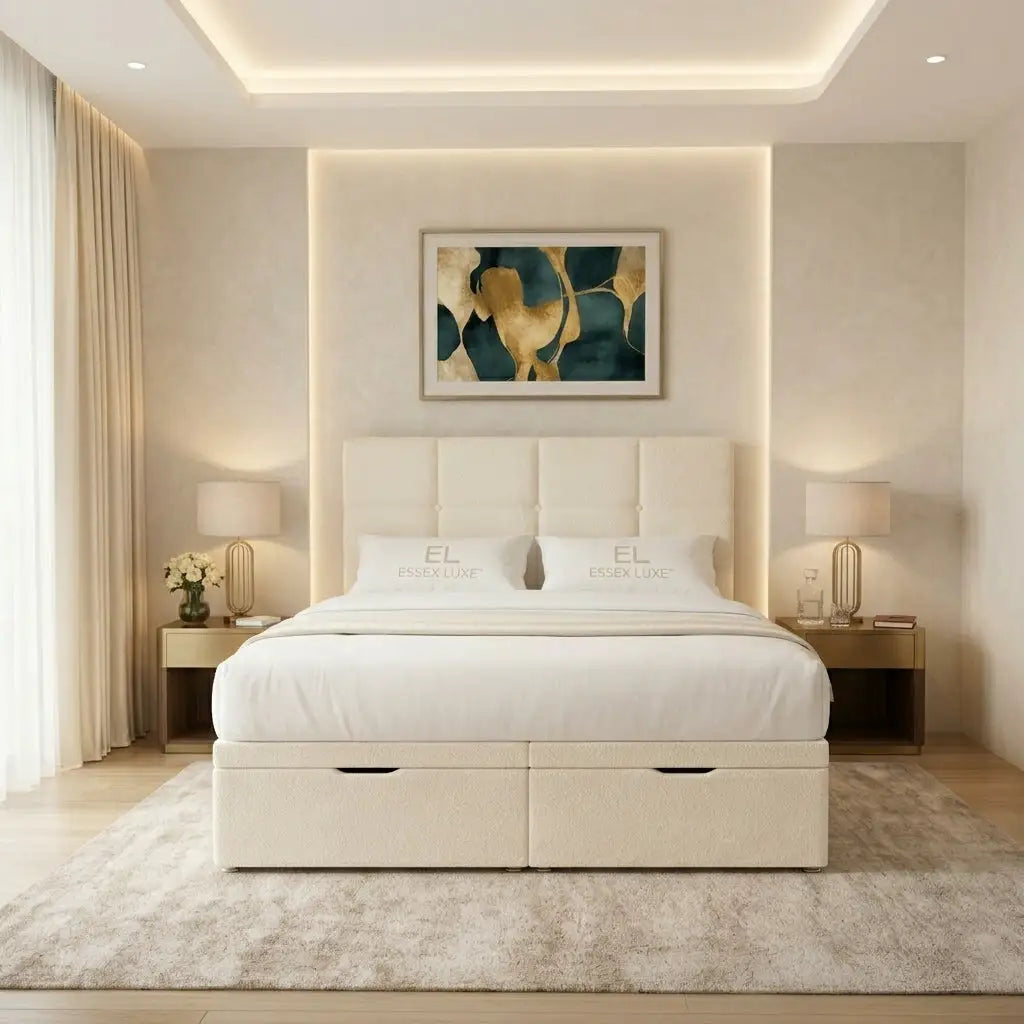 Custom ottoman divan bed - The Millan Divan with padded headboard
