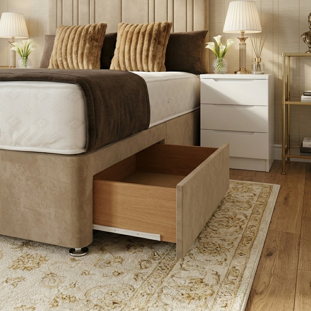 The Richmond Drawer Bed king size storage bed with integrated pull out drawers